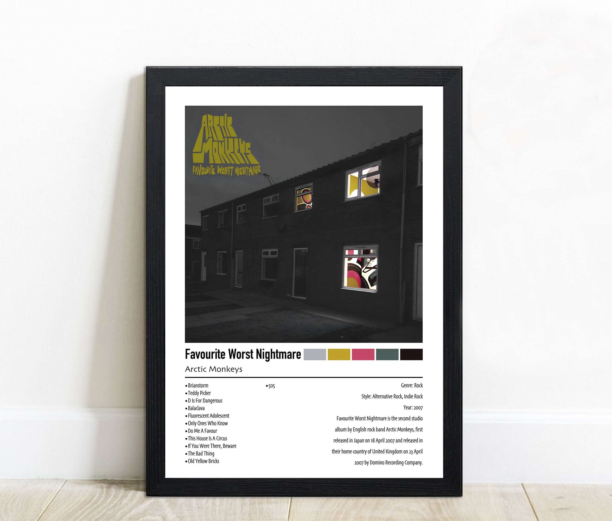 Arctic Monkeys | Favourite Worst Nightmare | Custom Album Cover Poster Print