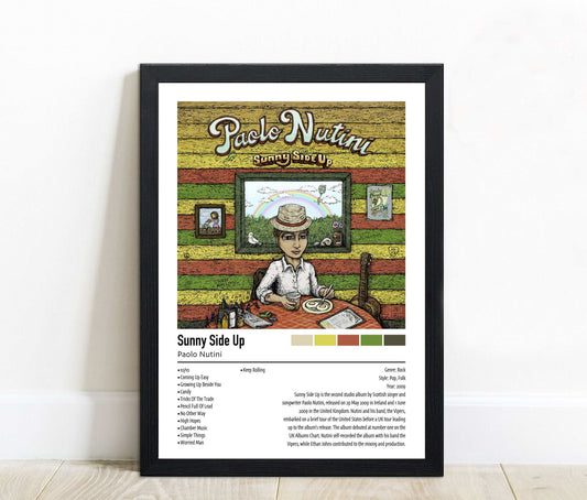 Paolo Nutini | Sunny Side Up | Custom Album Cover Poster Print