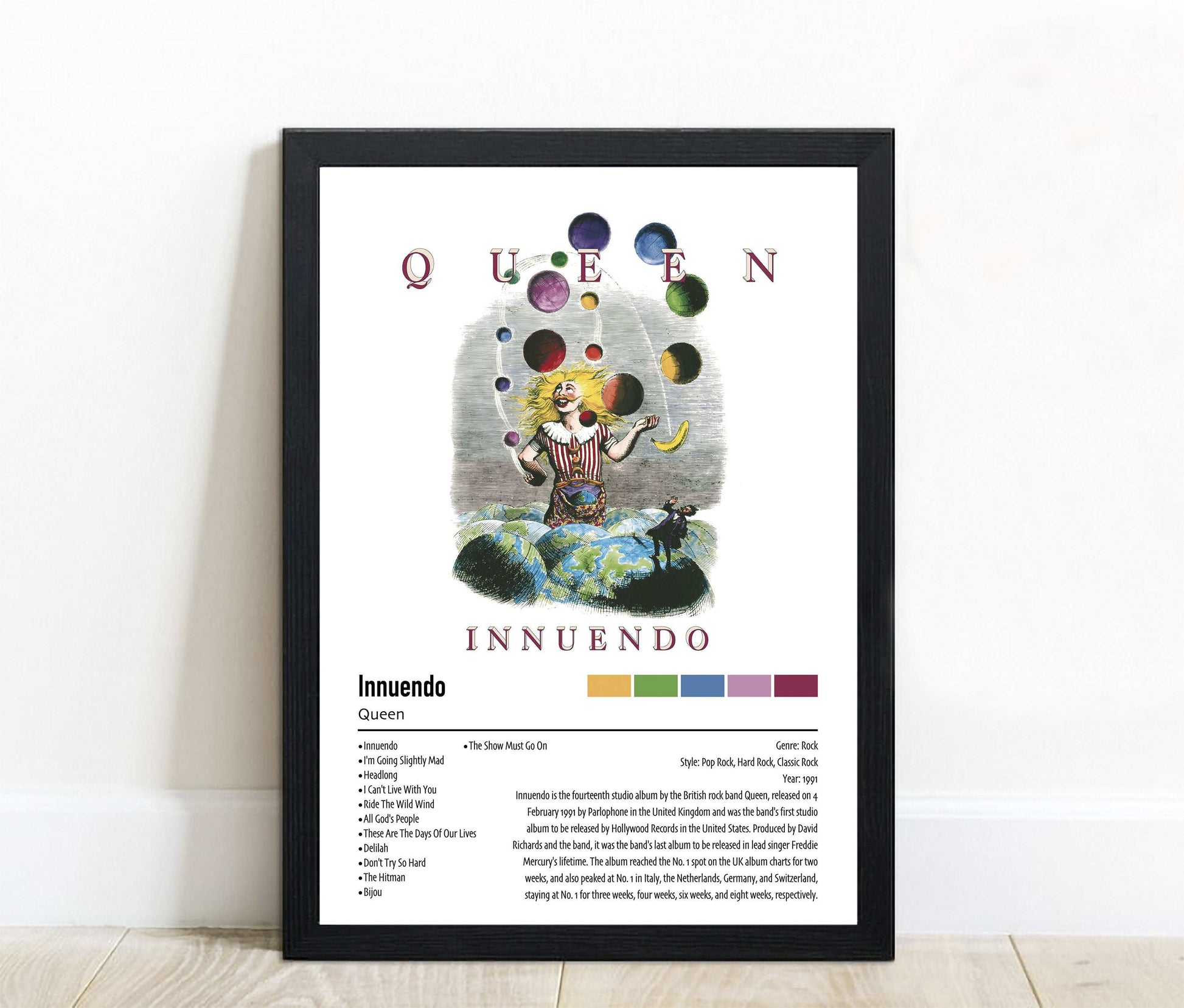Queen |  Innuendo | Custom Album Cover Poster Print