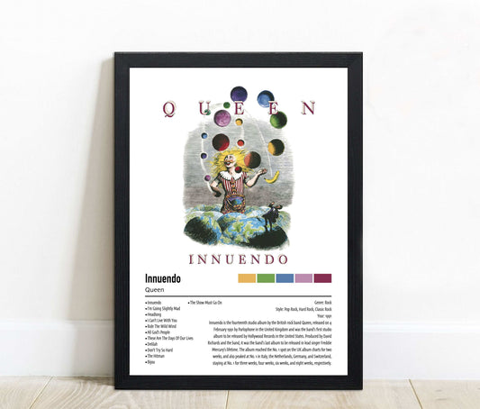 Queen |  Innuendo | Custom Album Cover Poster Print