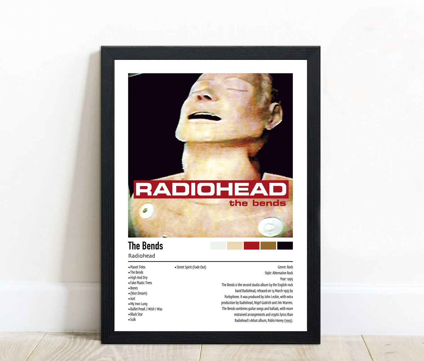 Radiohead | The Bends | Custom Album Cover Poster Print