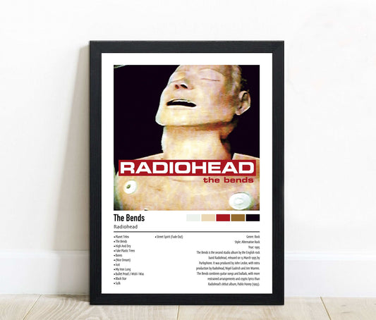 Radiohead | The Bends | Custom Album Cover Poster Print