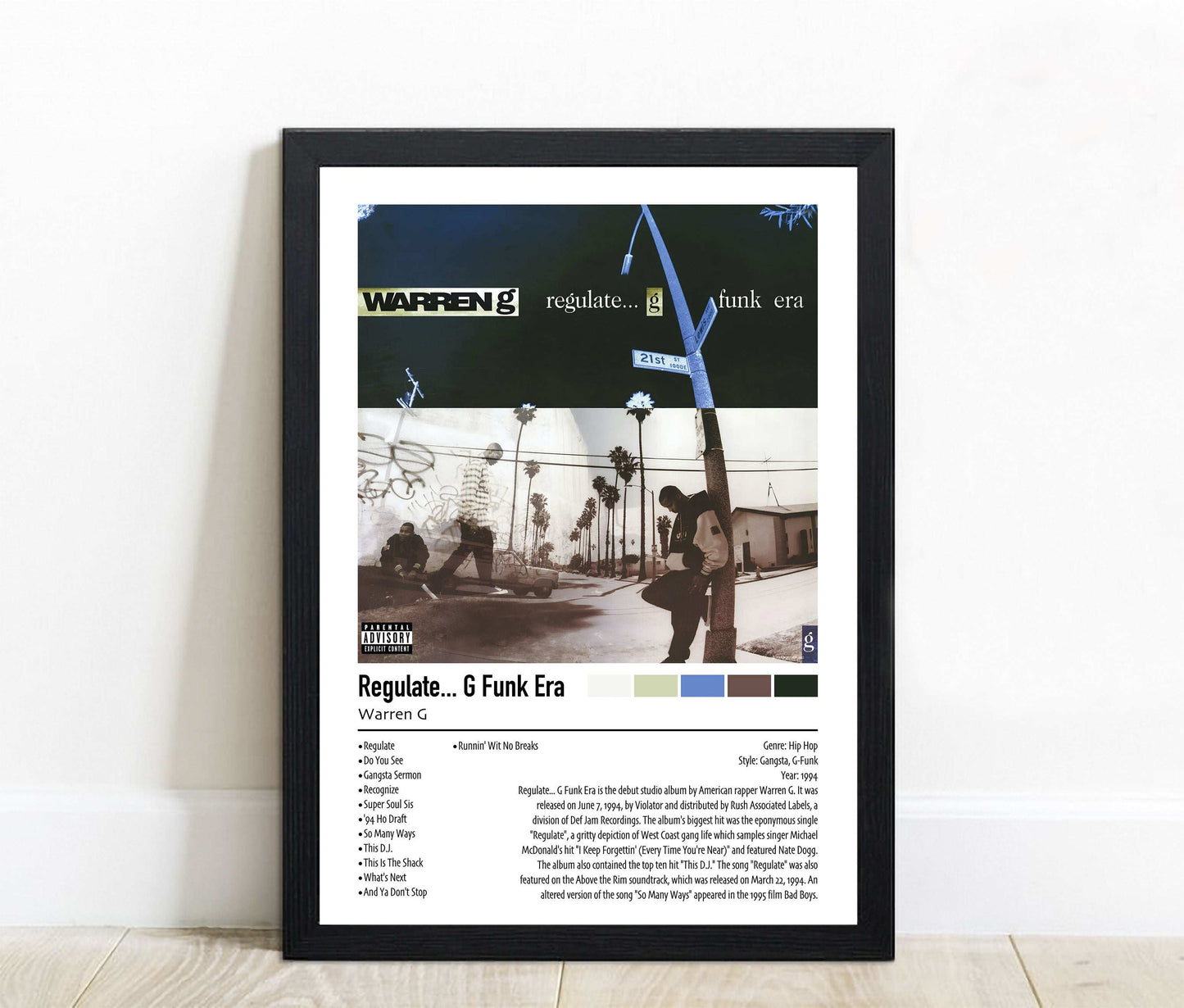 Warren G | Regulate... G Funk Era | Custom Album Cover Poster Print