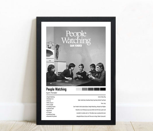 Sam Fender | People Watching | Custom Album Cover Poster Print