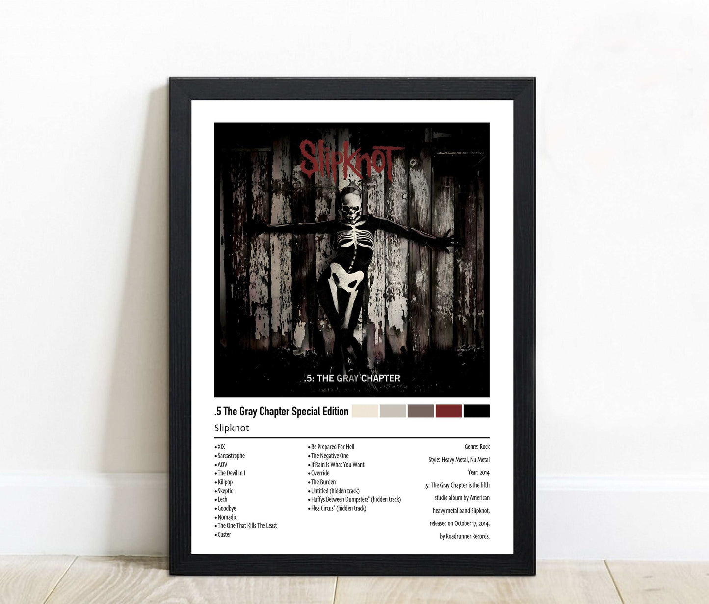 Slipknot | .5 The Gray Chapter Special Edition | Custom Album Cover Poster Print