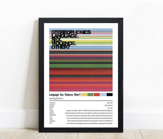 Stereophonics | Language. Sex. Violence. Other | Custom Album Cover Poster Print