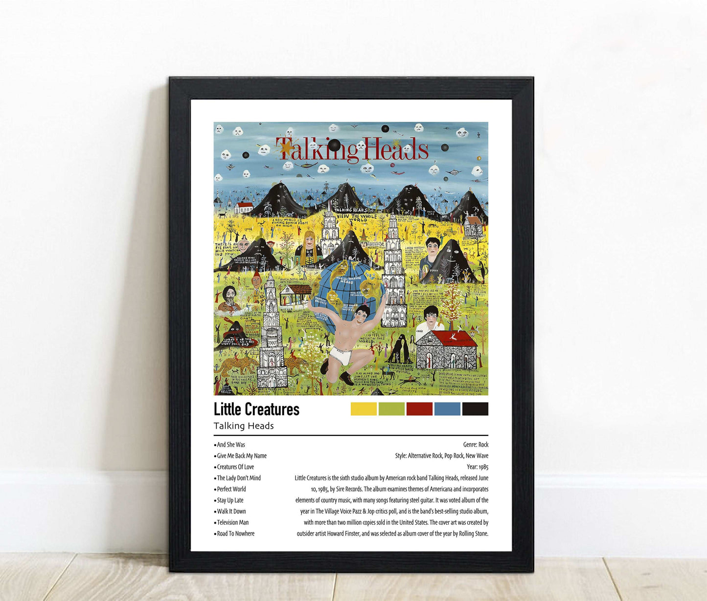 Talking Heads | Little Creatures | Custom Album Cover Poster Print