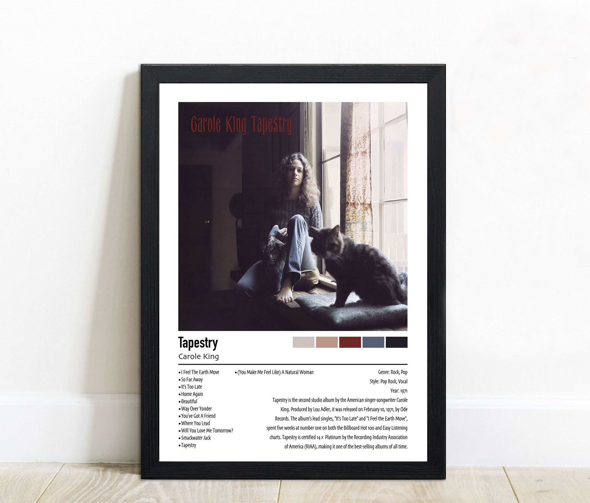 Carole King | Tapestry | Custom Album Cover Poster Print