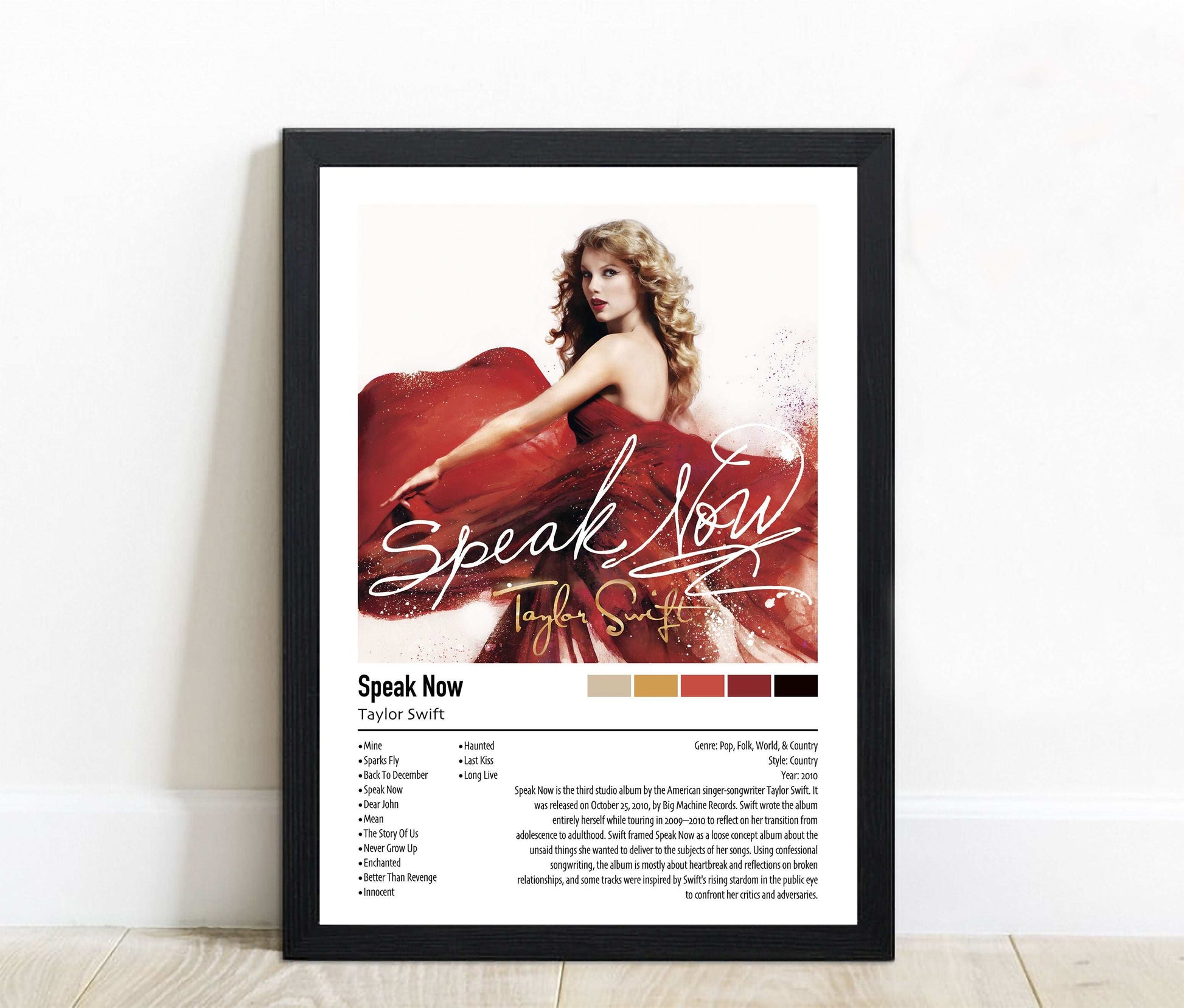 Taylor Swift | Speak Now | Custom Album Cover Poster Print