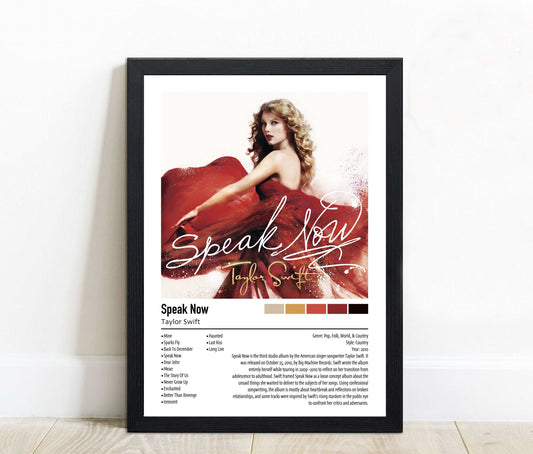 Taylor Swift | Speak Now | Custom Album Cover Poster Print