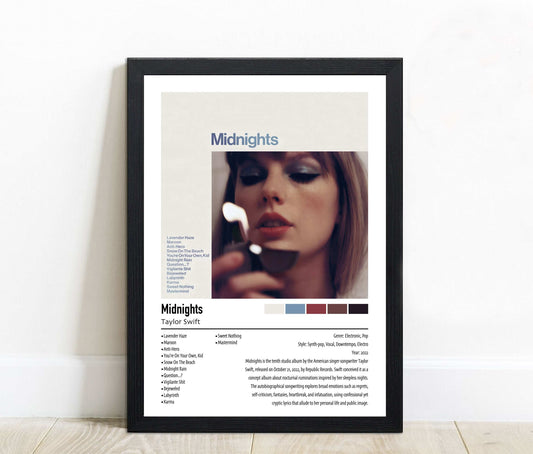 Taylor Swift | Midnights | Custom Album Cover Poster Print
