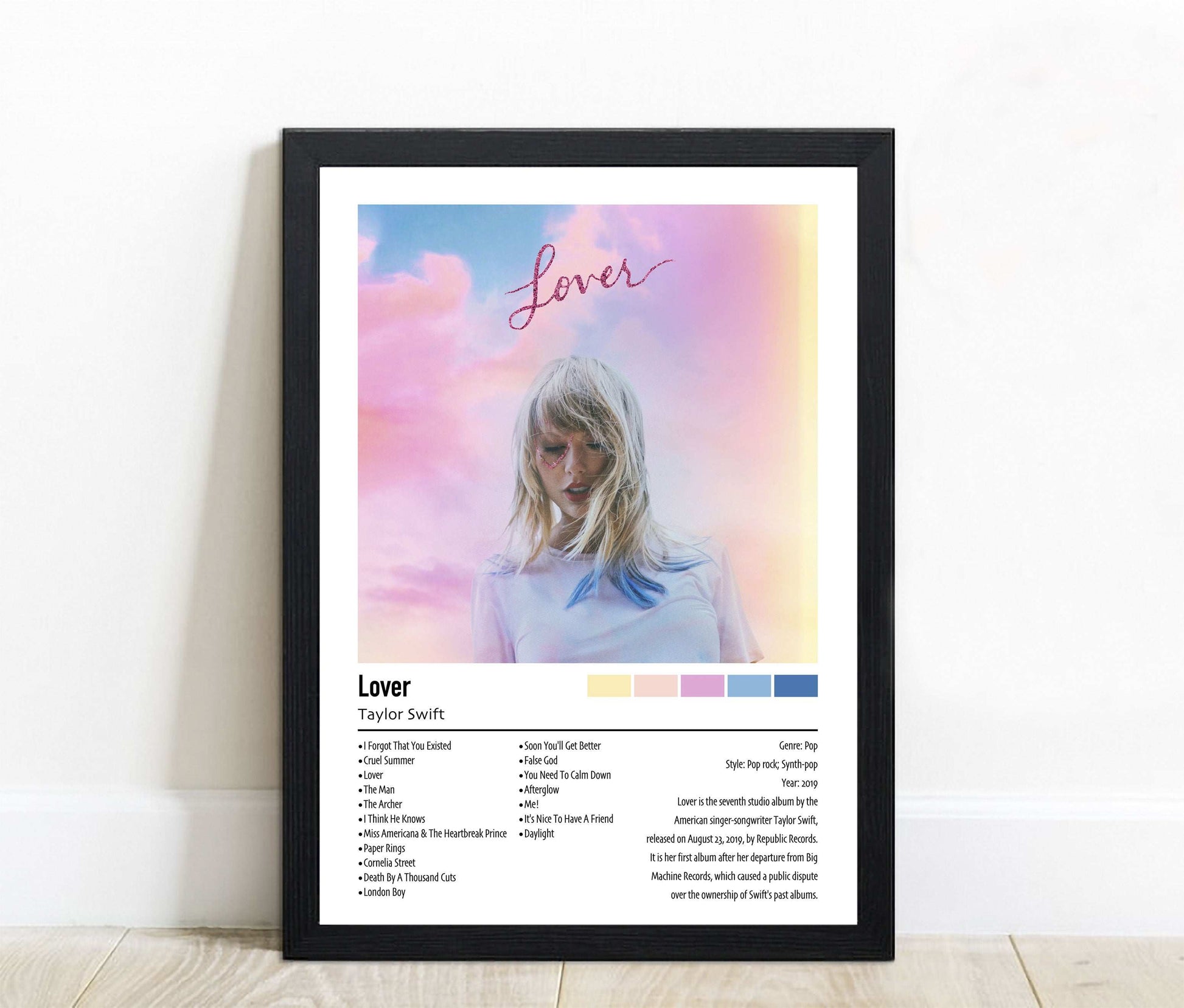 Taylor Swift | Lover | Custom Album Cover Poster Print