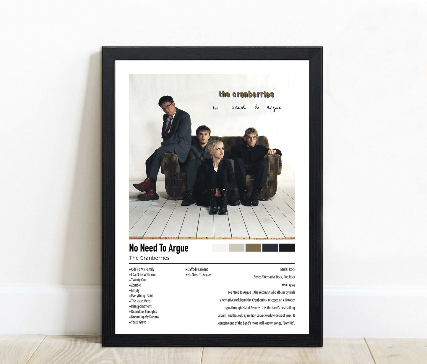 The Cranberries | No Need To Argue | Custom Album Cover Poster Print