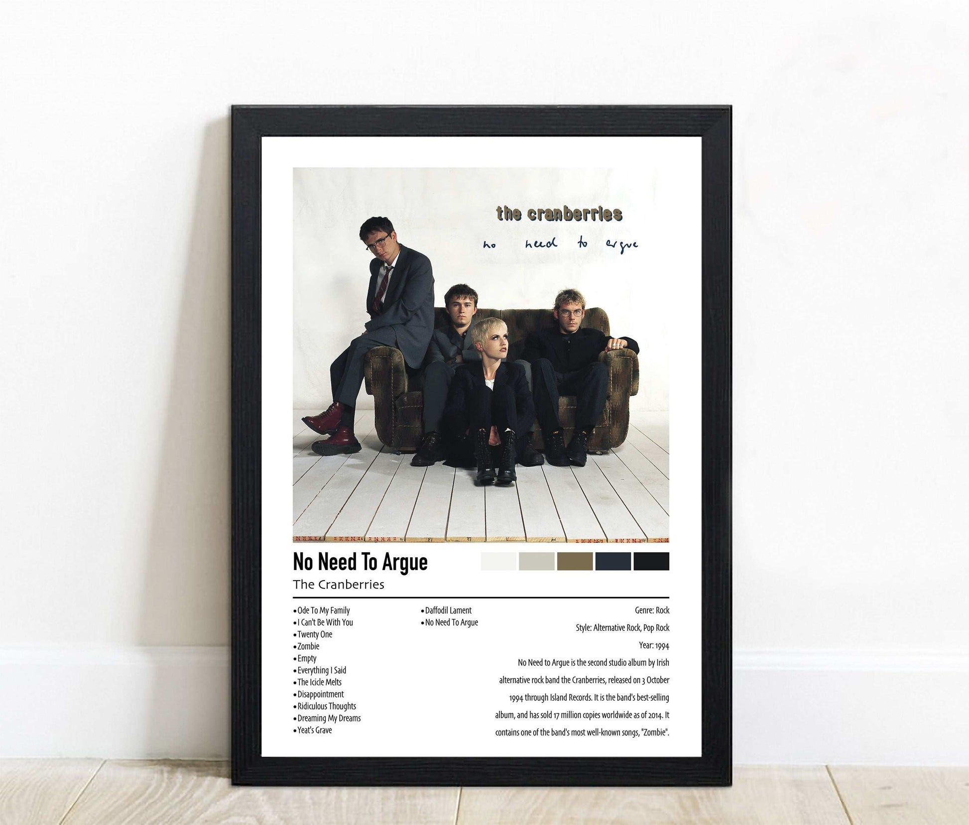 The Cranberries | No Need To Argue | Custom Album Cover Poster Print