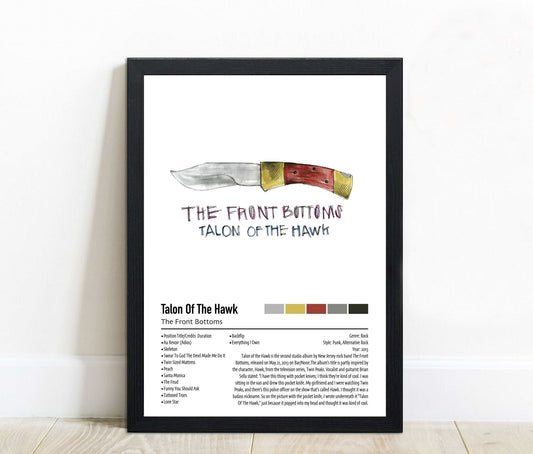 The Front Bottoms | Talon Of The Hawk | Custom Album Cover Poster Print