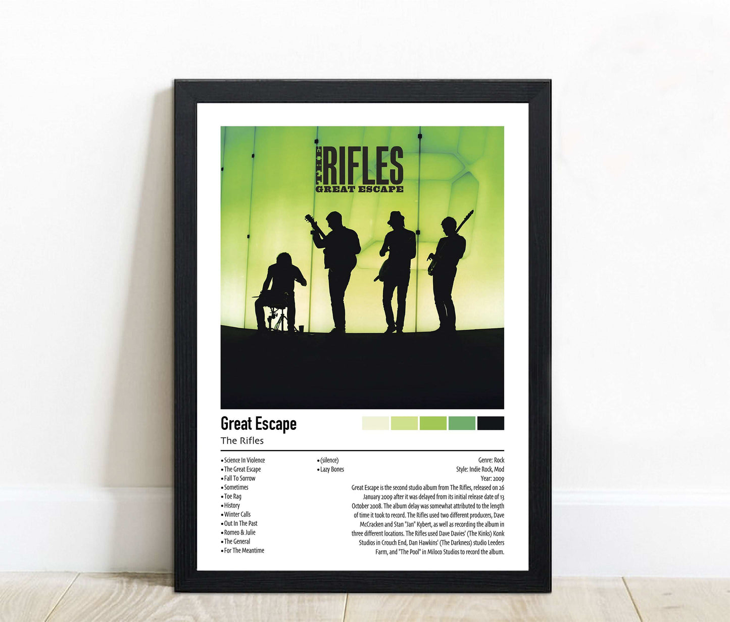 The Rifles | Great Escape | Custom Album Cover Poster Print