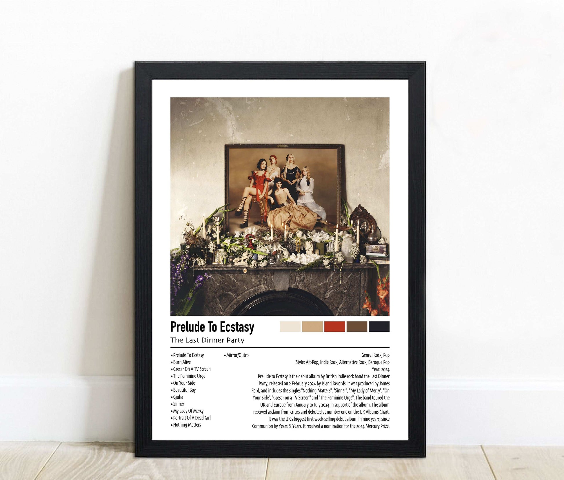 The Last Dinner Party | Prelude To Ecstasy | Custom Album Cover Poster Print