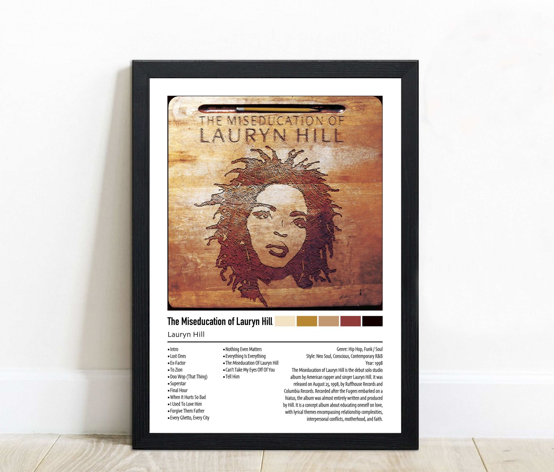 Lauryn Hill | The Miseducation of Lauryn Hill | Custom Album Cover Poster Print