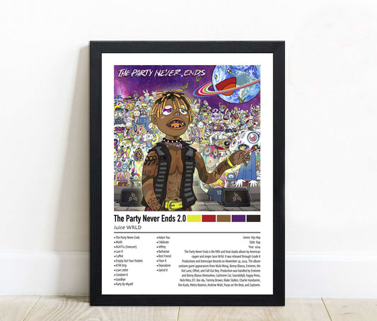 Juice WRLD | The Party Never Ends 2.0 | Custom Album Cover Poster Print