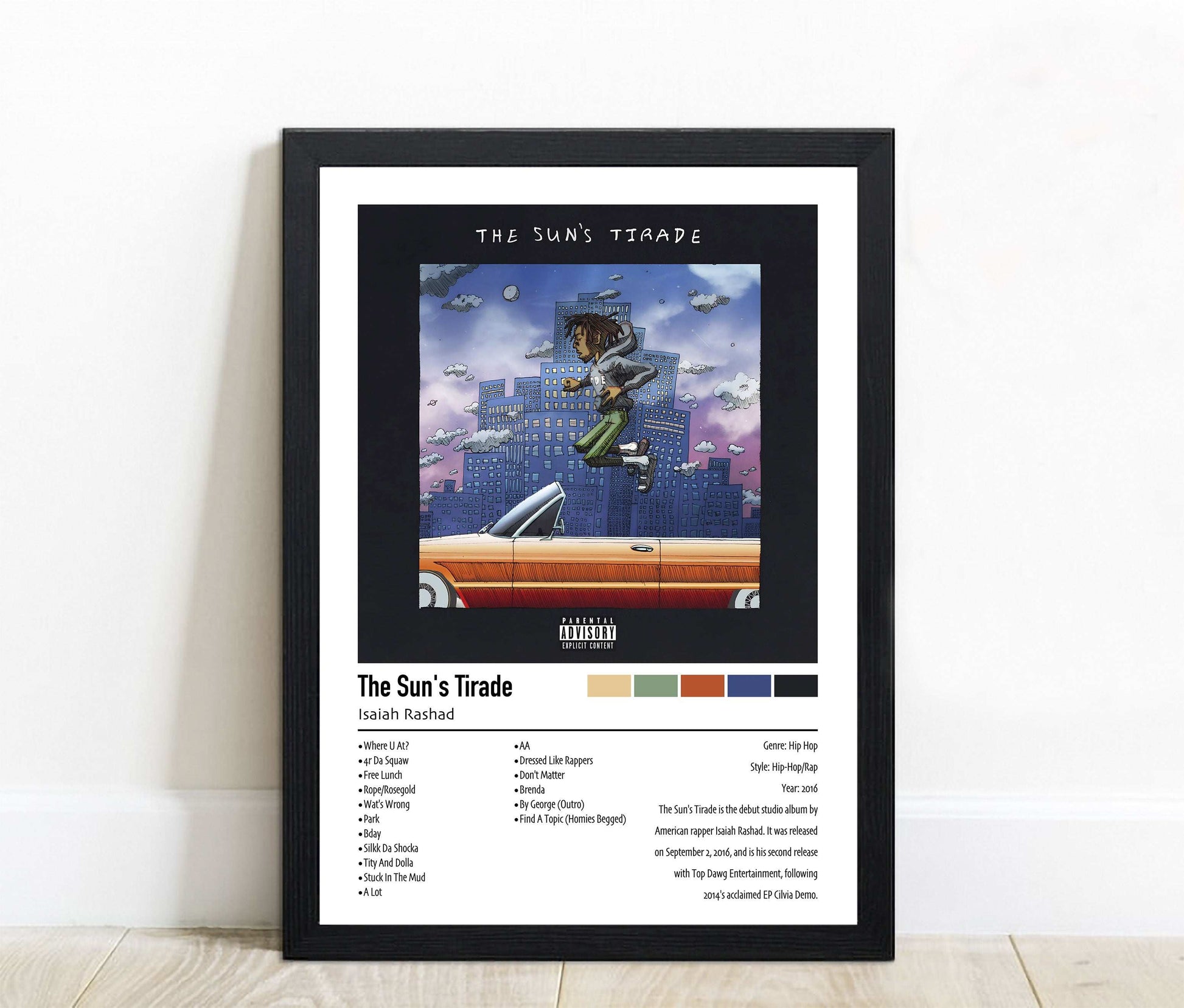 Isaiah Rashad | The Sun's Tirade | Custom Album Cover Poster Print
