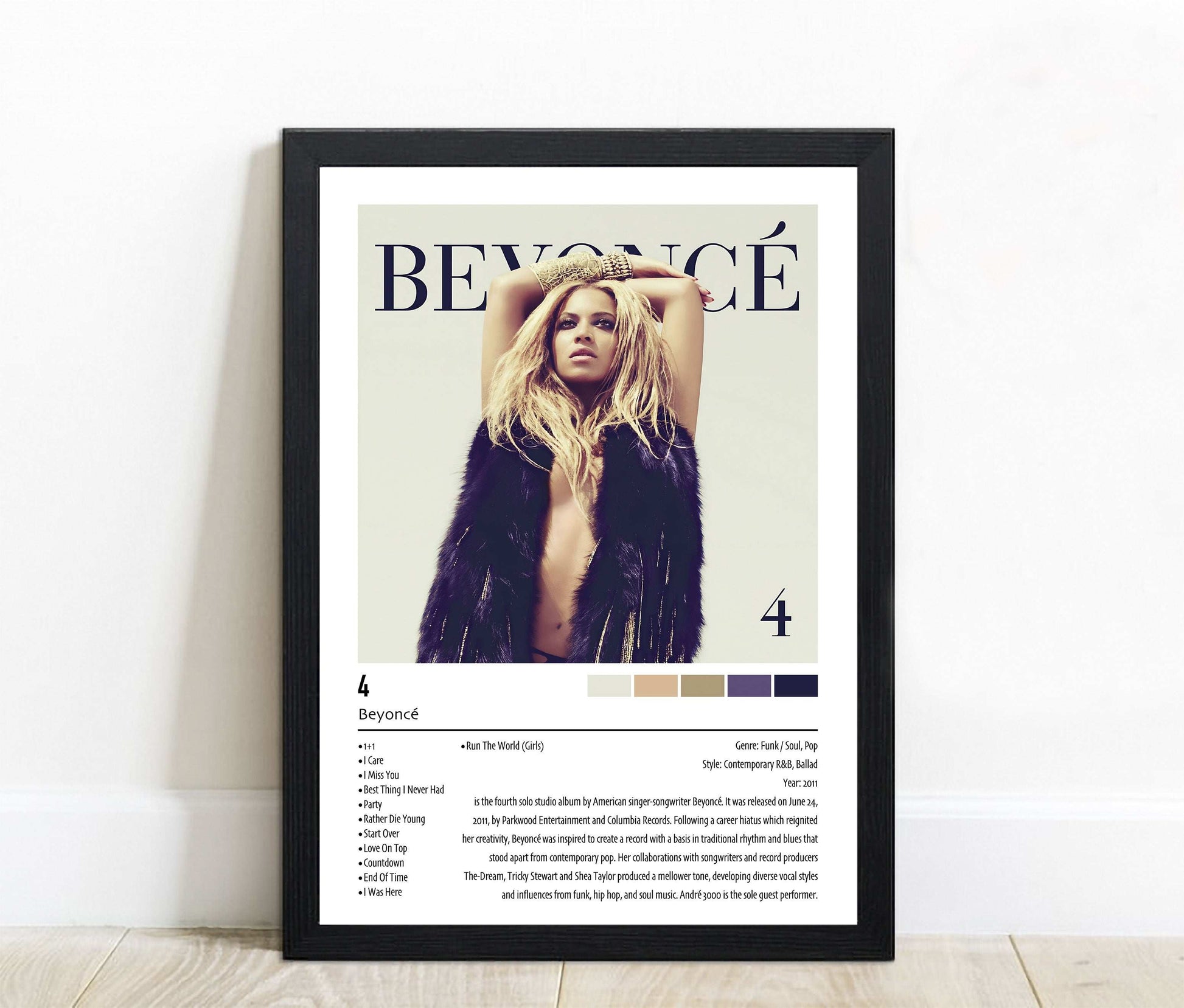 Beyoncé | 4 | Custom Album Cover Poster Print