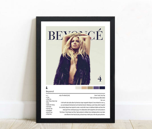 Beyoncé | 4 | Custom Album Cover Poster Print