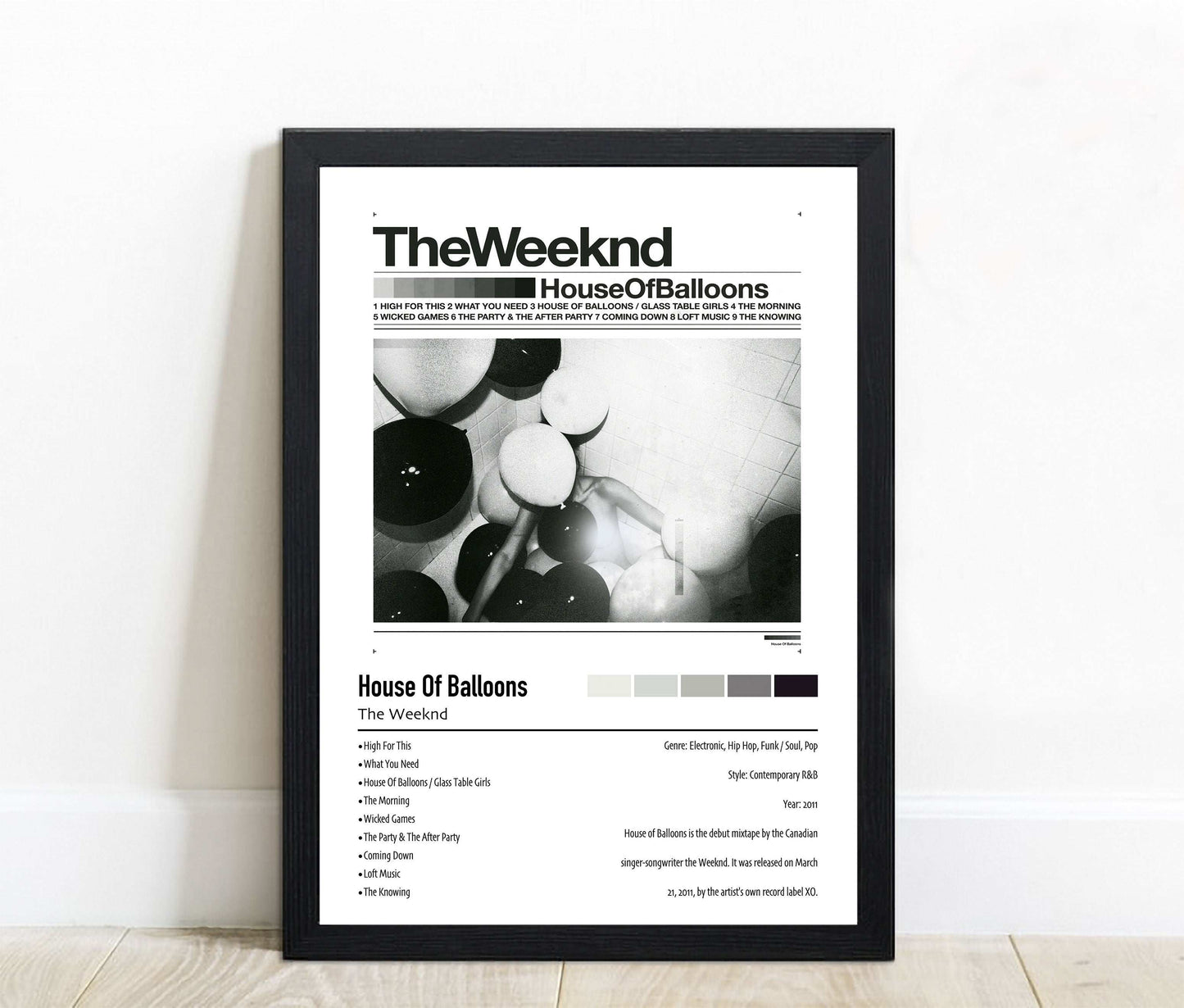 The Weeknd | House Of Balloons | Custom Album Cover Poster Print