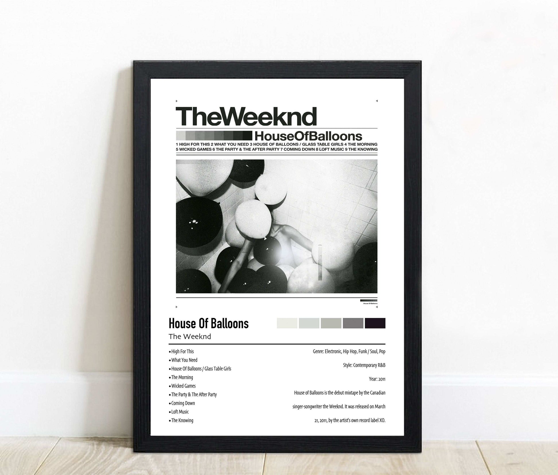 The Weeknd | House Of Balloons | Custom Album Cover Poster Print