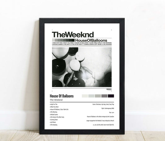 The Weeknd | House Of Balloons | Custom Album Cover Poster Print