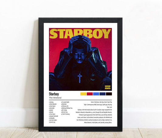 The Weeknd | Starboy | Custom Album Cover Poster Print