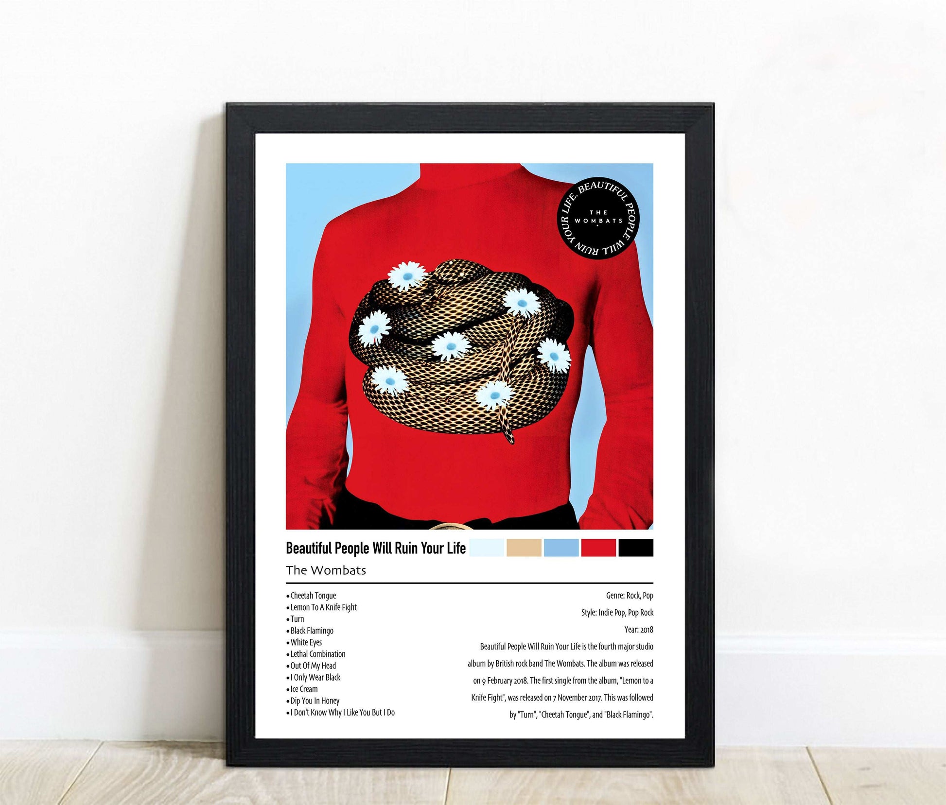 The Wombats | Beautiful People Will Ruin Your Life | Custom Album Cover Poster Print