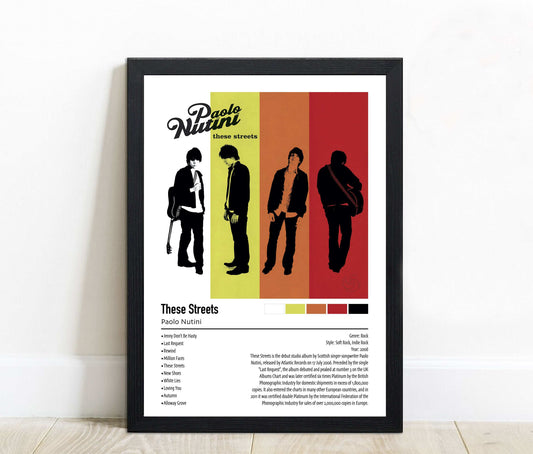 Paolo Nutini | These Streets | Custom Album Cover Poster Print