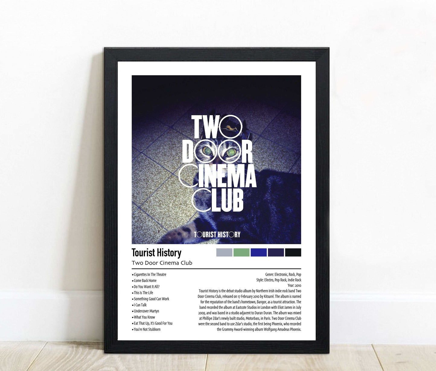 Two Door Cinema Club | Tourist History | Custom Album Cover Poster Print