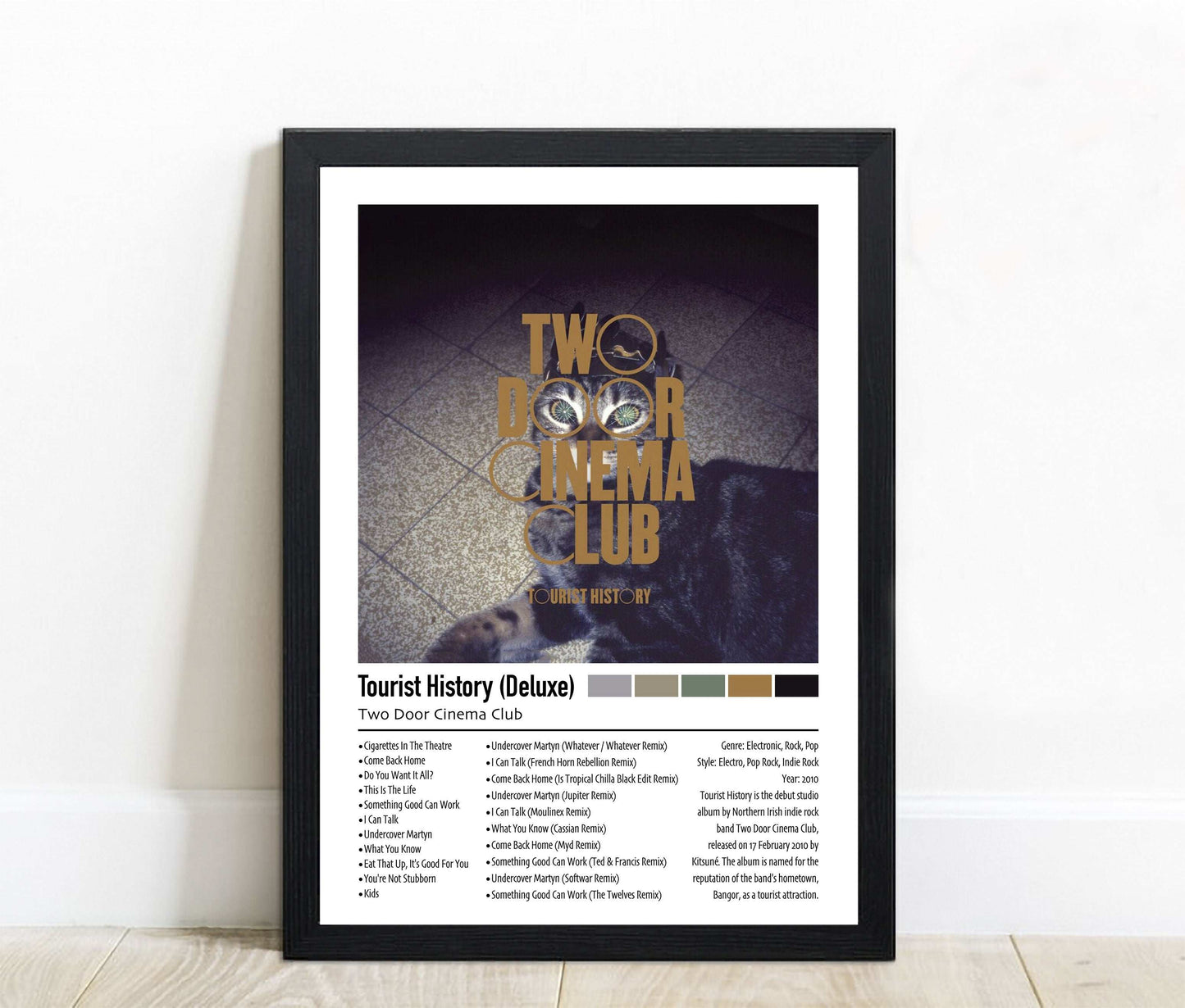 Two Door Cinema Club | Tourist History (Deluxe) | Custom Album Cover Poster Print