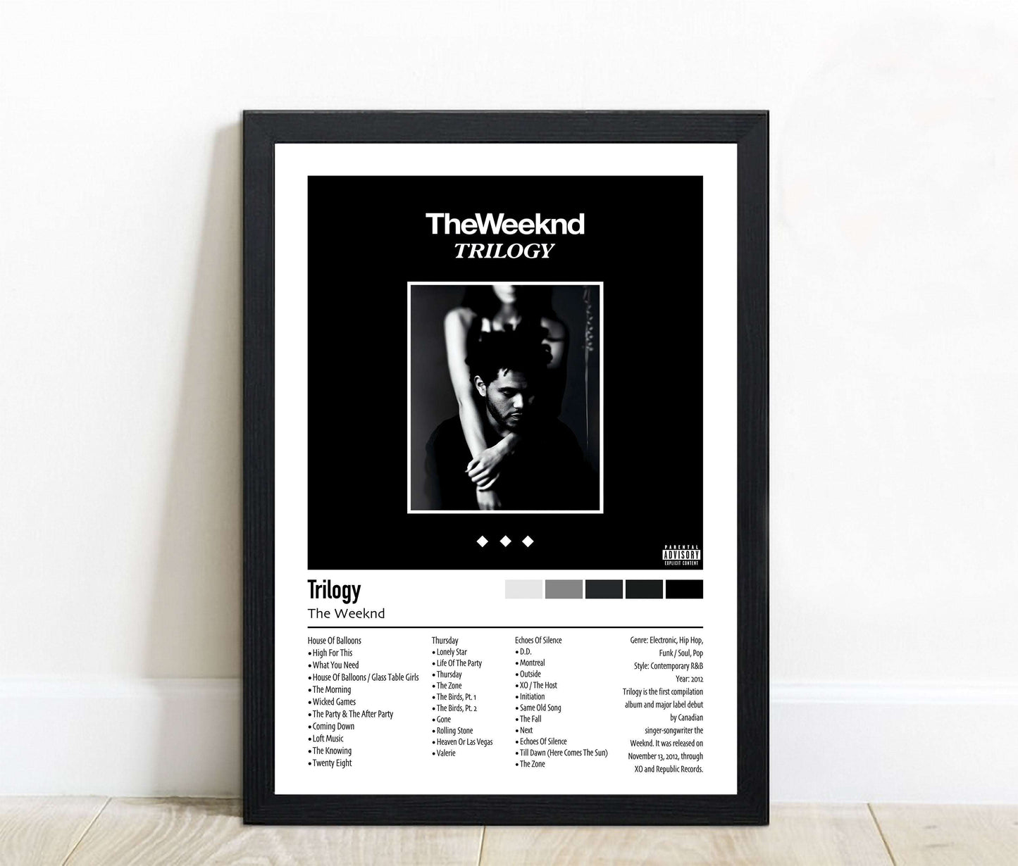 The Weeknd | Trilogy | Custom Album Cover Poster Print