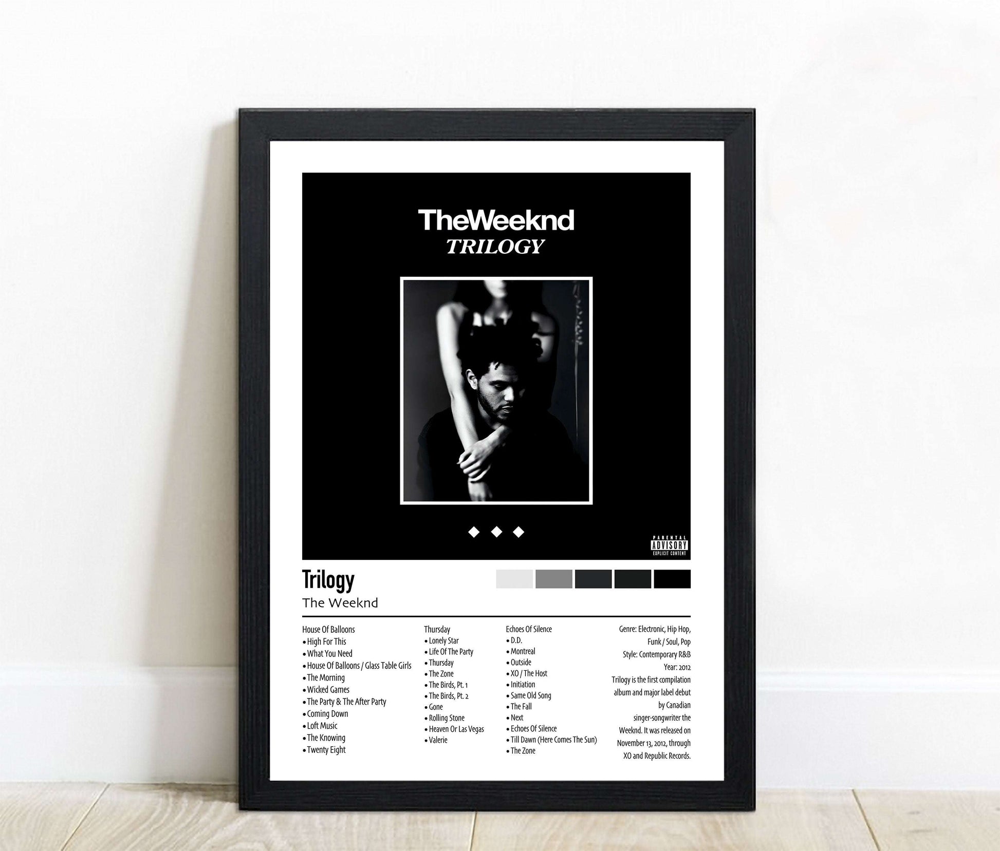 The Weeknd | Trilogy | Custom Album Cover Poster Print