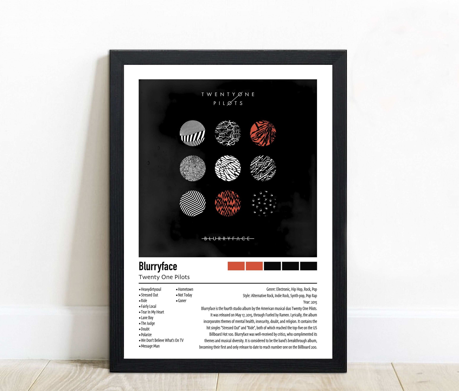 Twenty One Pilots | Blurryface | Custom Album Cover Poster Print