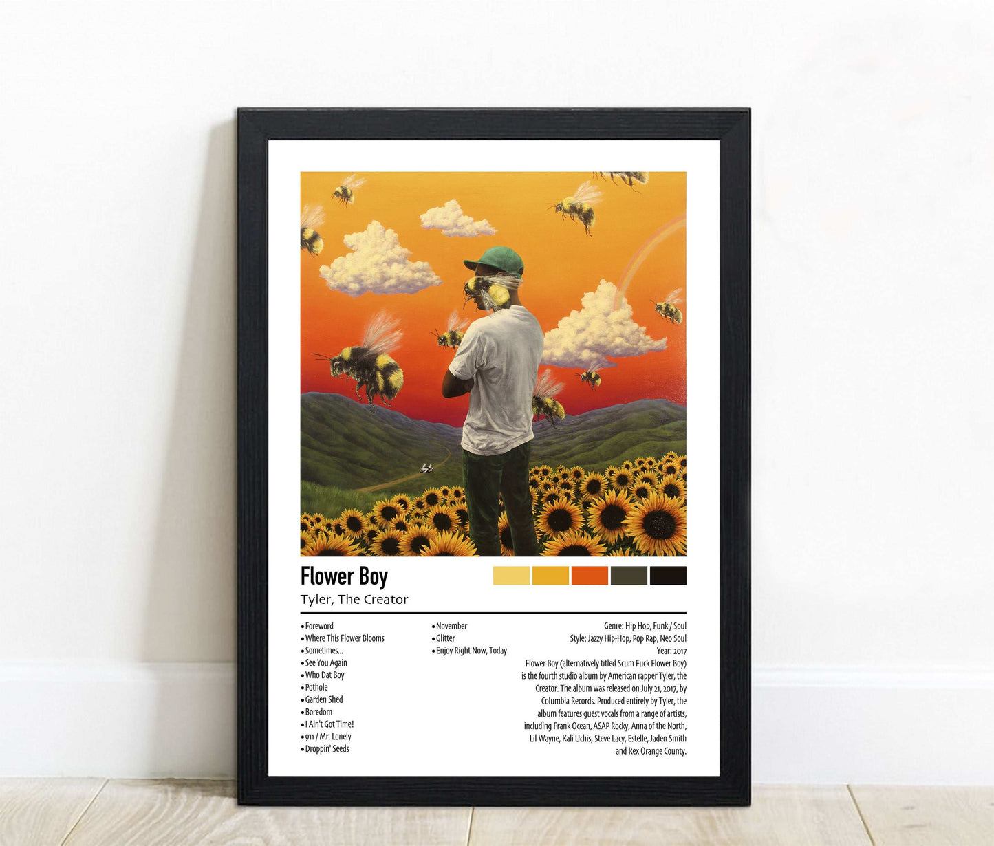 Tyler, The Creator | Flower Boy | Custom Album Cover Poster Print