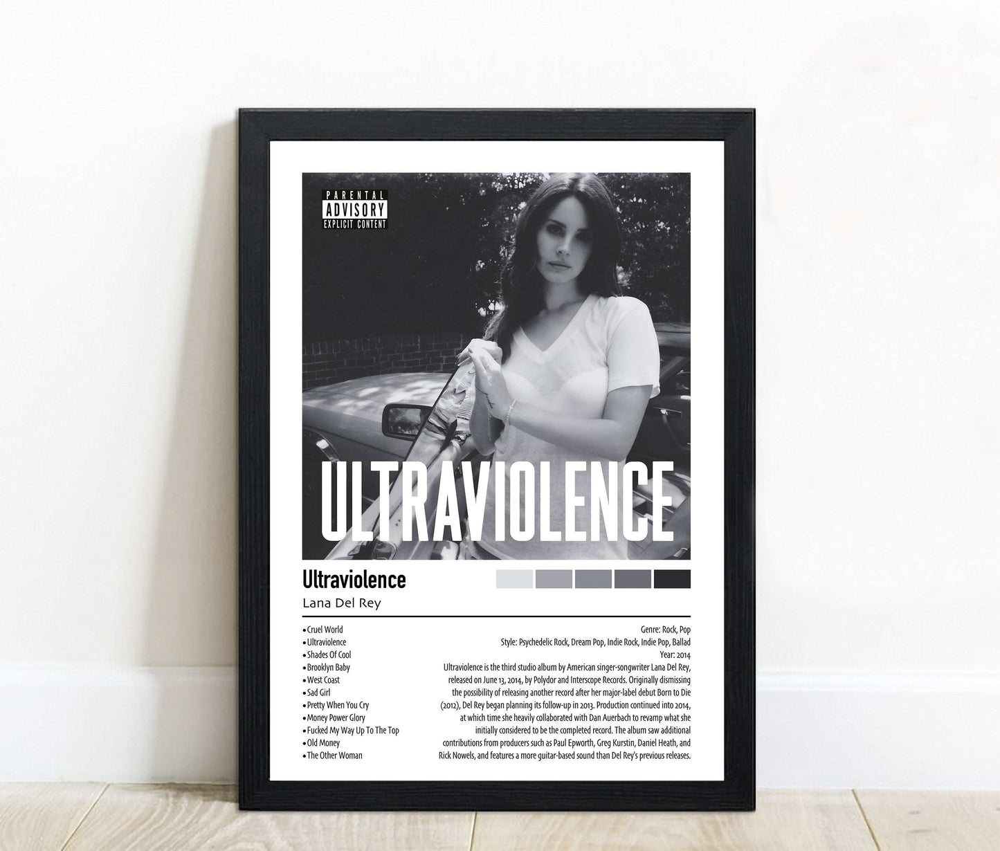 Lana Del Rey | Ultraviolence | Custom Album Cover Poster Print