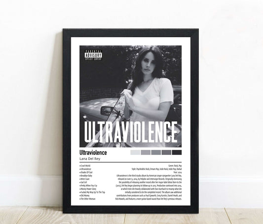 Lana Del Rey | Ultraviolence | Custom Album Cover Poster Print
