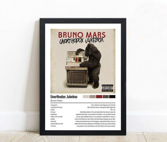 Bruno Mars | Unorthodox Jukebox | Custom Album Cover Poster Print