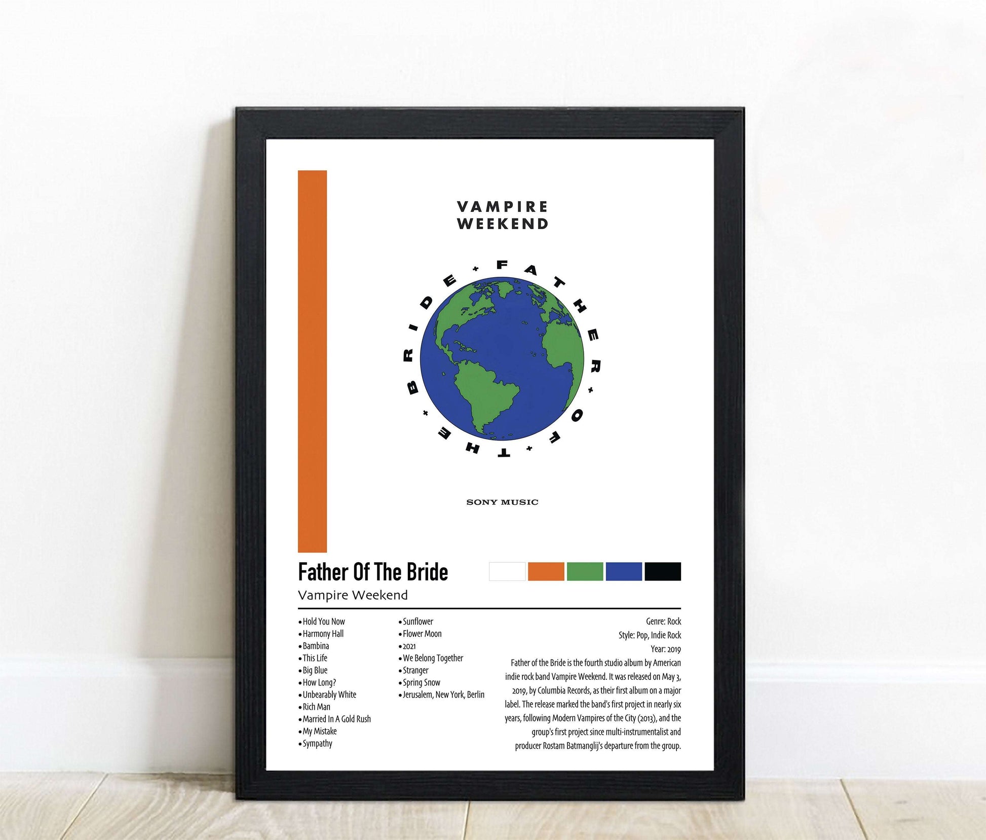 Vampire Weekend | Father Of The Bride | Custom Album Cover Poster Print