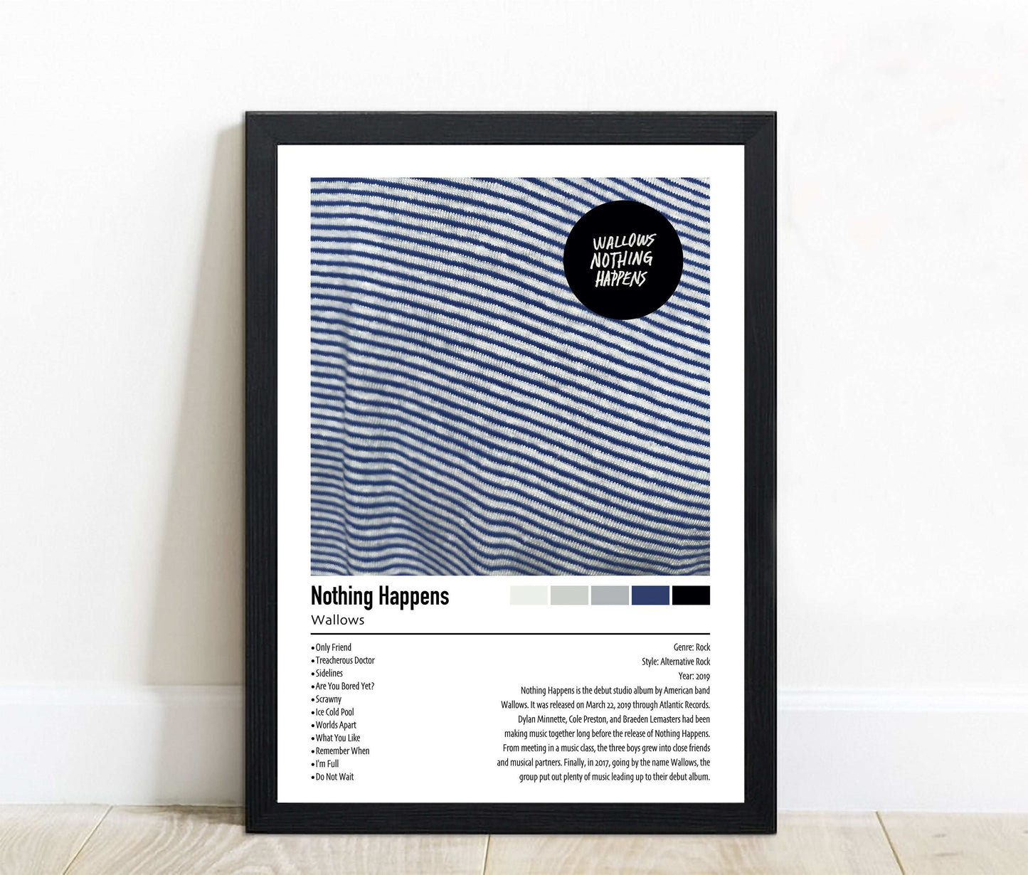 Wallows | Nothing Happens | Custom Album Cover Poster Print