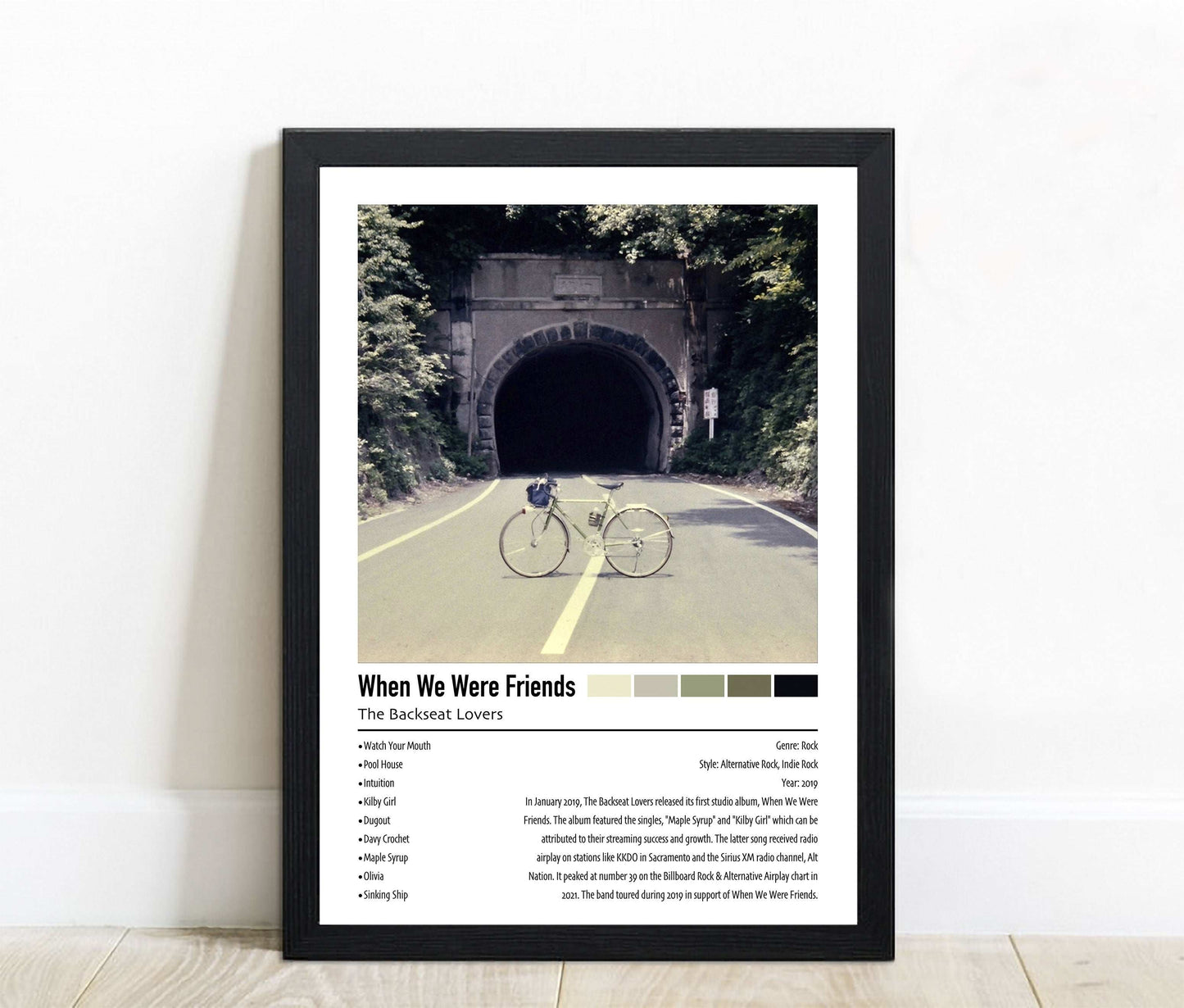 The Backseat Lovers | When We Were Friends | Custom Album Cover Poster Print