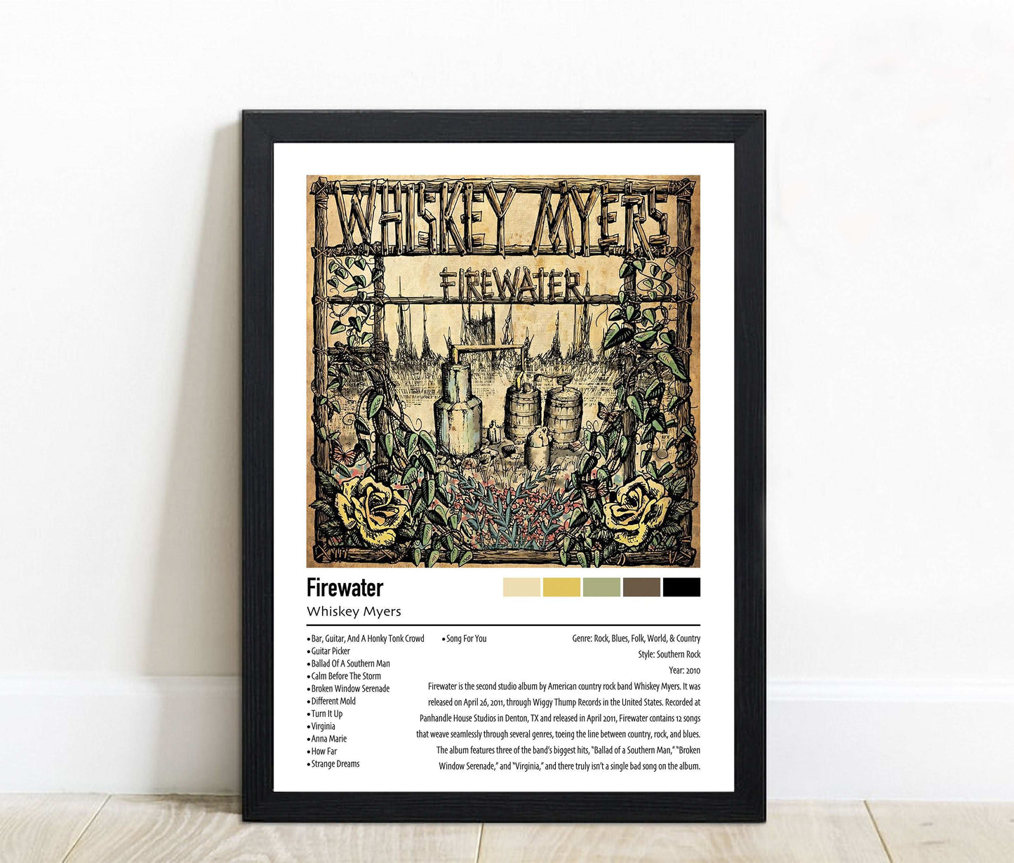 Whiskey Myers | Firewater | Custom Album Cover Poster Print