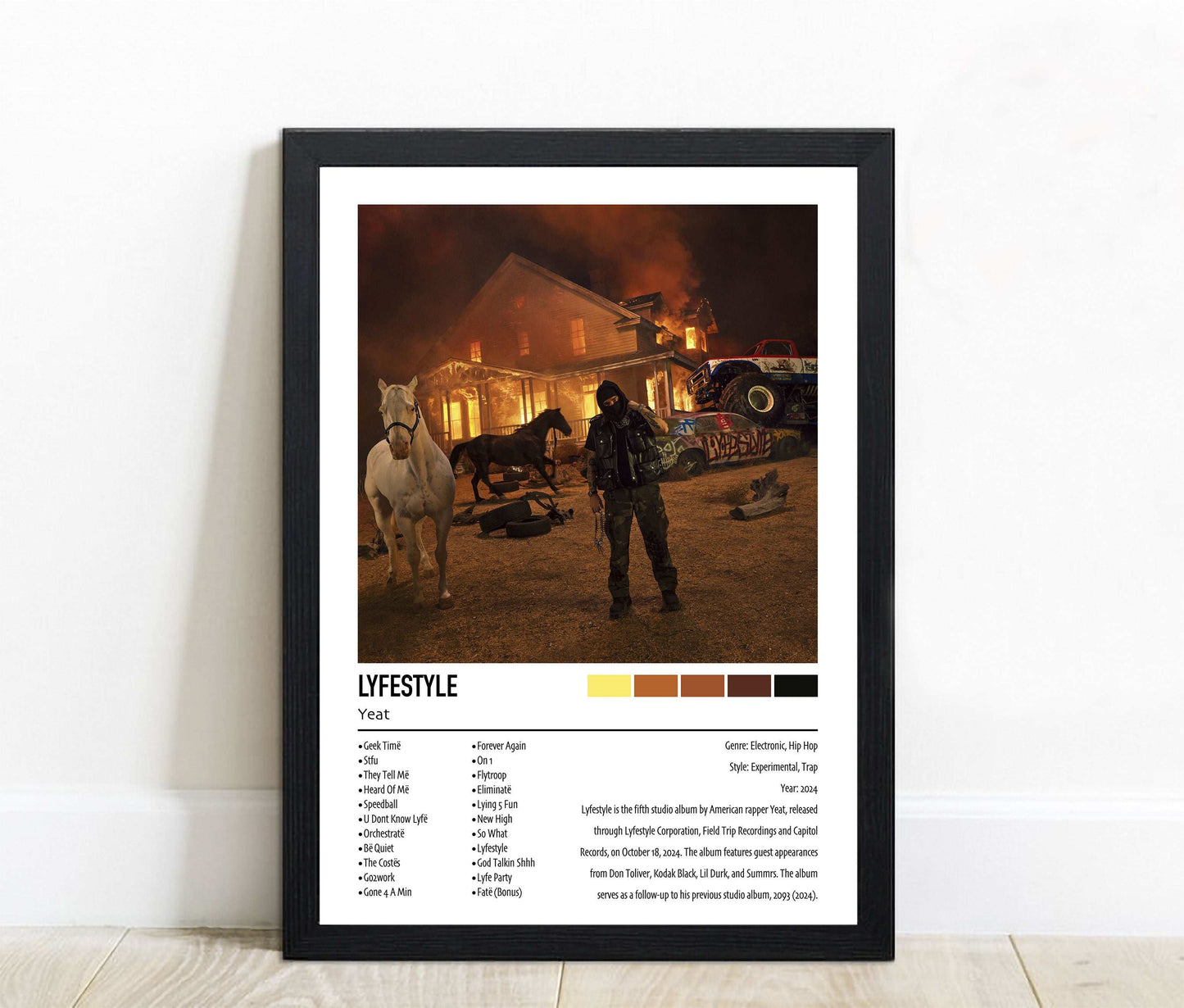 Yeat | LYFESTYLE | Custom Album Cover Poster Print