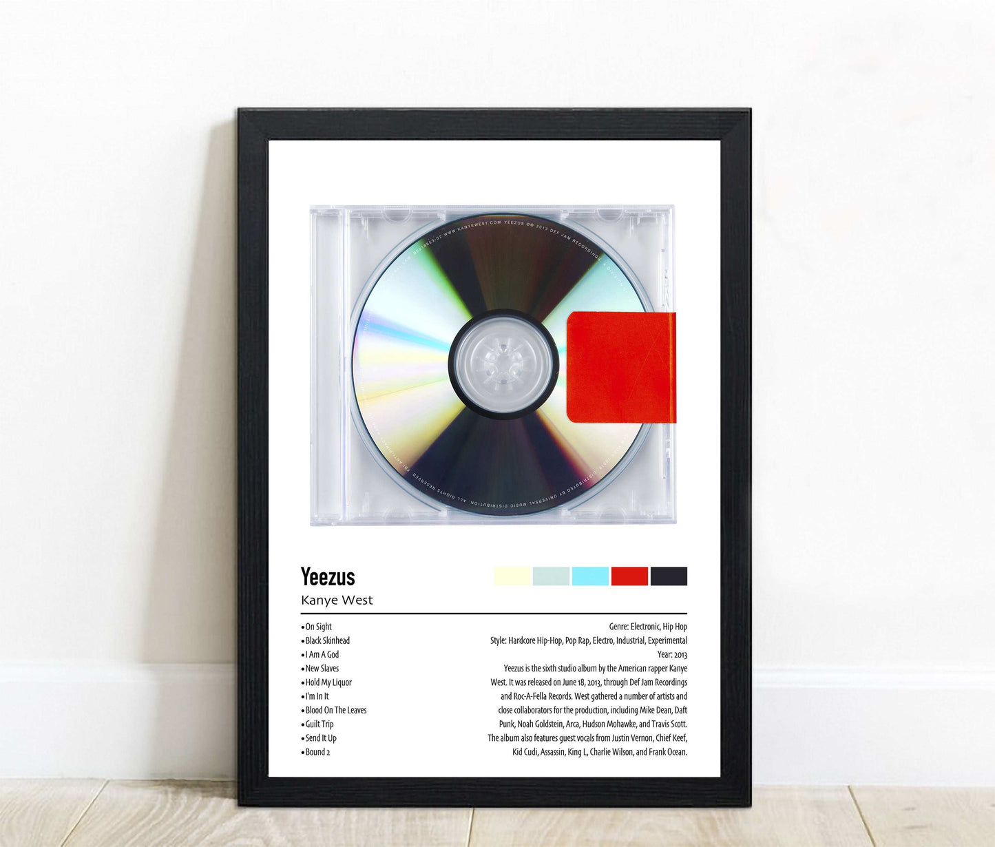 Kanye West | Yeezus | Custom Album Cover Poster Print