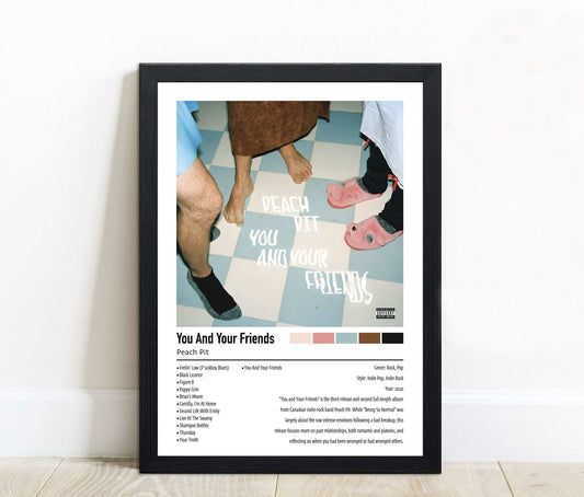 Peach Pit | You And Your Friends | Custom Album Cover Poster Print