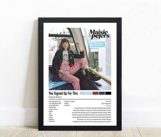 Maisie Peters | You Signed Up For This| Custom Album Cover Poster Print