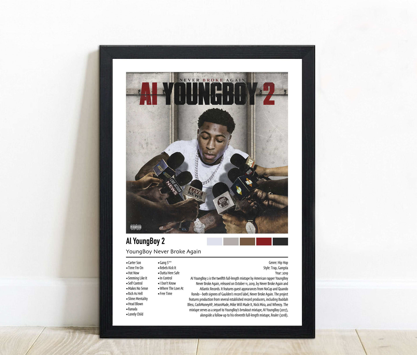 YoungBoy Never Broke Again | Al YoungBoy 2 | Custom Album Cover Poster Print